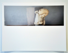 Still life with a bottle (a study of light, colour and shapes in Morandis paintings while acting as a bottle) II painting